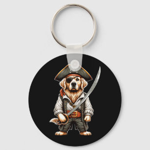 Porte-clés Chien Pirate Golden Retriever Fête d'Halloween