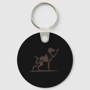 Porte-clés Chien Pointer Rude Trou de Chien Pointer Allemand