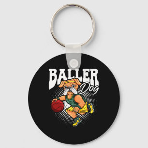 Porte-clés Chien Sport Athlète Bulldog Musical Chien Basketba
