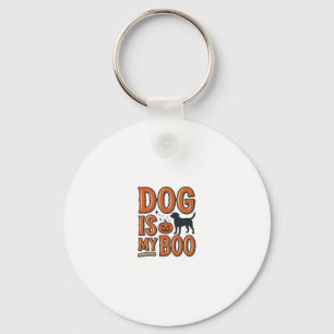 Porte-clés Chien Vintage Est Mon Boo Halloween Conception de 