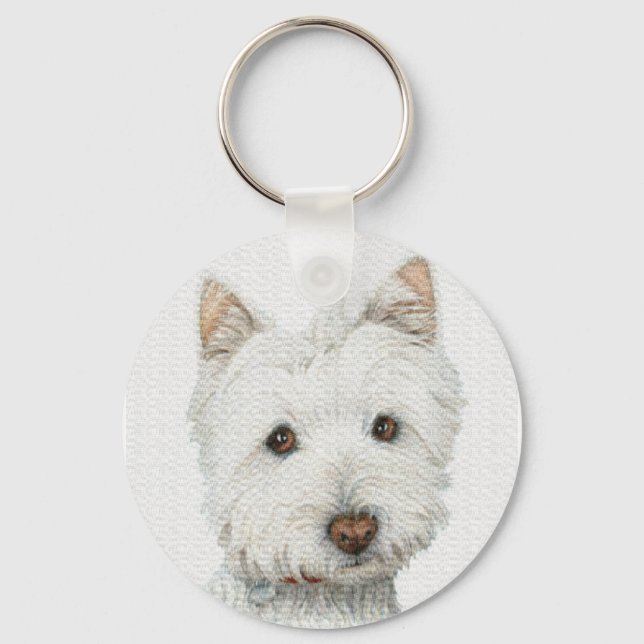 Porte-clés Chien Westie (Recto)
