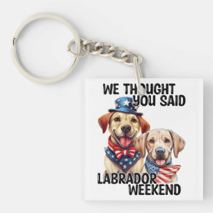 Porte-clés Chiens du Labrador patriotique Citation d'Humour d