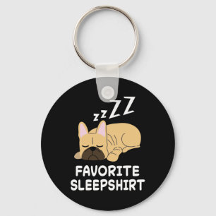 Porte-clés Chiens Français Chiens Chiens Nap Dormir Pyjama Ni
