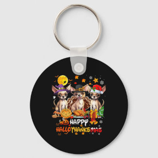 Porte-clés Chihuahua Chien Joyeux Halloween Thanksgiving Joye