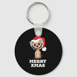 Porte-clés Chihuahua de Noël amusant - parfait
