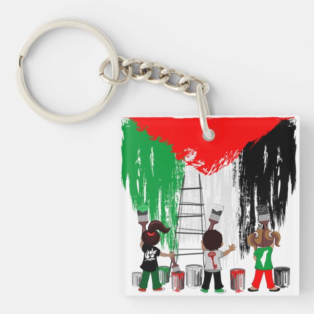 Porte-clés Children of Gaza Painting Palestine Flag  (Devant)