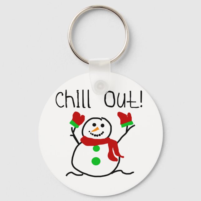 Porte-clés Chill Out Snowman Tshirts et cadeaux (Recto)