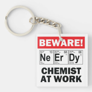 porte-clés chimiste nerd