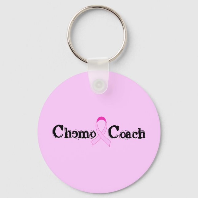 Porte-clés Chimo Coach - Ribbon rose Cancer du sein (Recto)