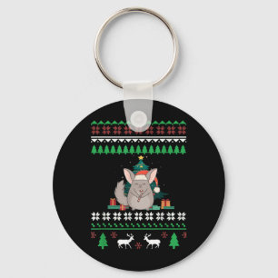 Porte-clés Chinchilla Funny Pet Ugly Christmas Funny Citation