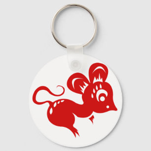 Porte-clés Chinese Astrology Rat Illustration