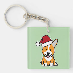 Porte-clés chiot de chien Corgi Pembroke gallois chapeau de N