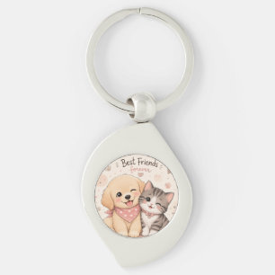 Porte-clés chiot et chaton Meilleurs amis pour tou