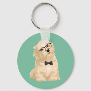 Porte-clés Chiot rougeâtre de Havanese de hippie mignon pour