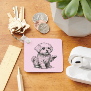 Porte-clés Chiots Maltais