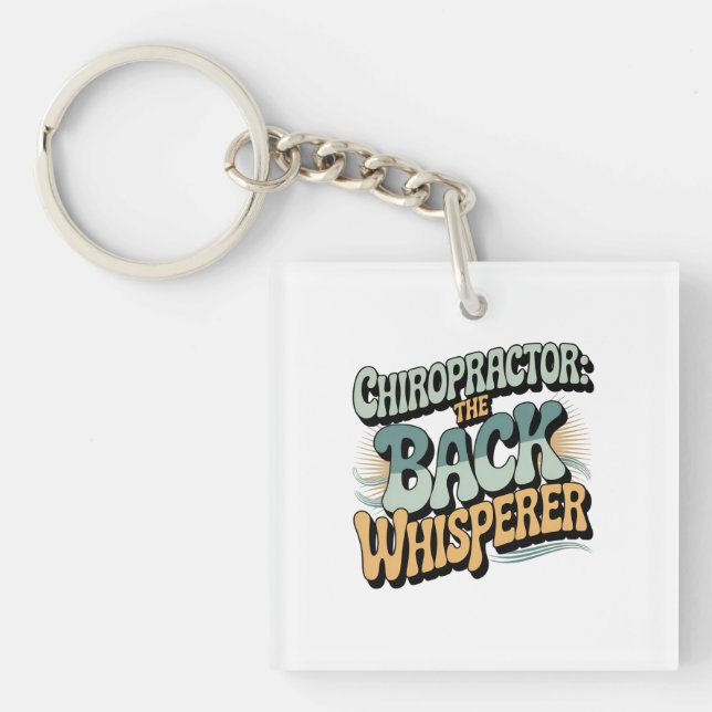 Porte-clés Chiropractor Back Whisperer Gift Idea (Devant)