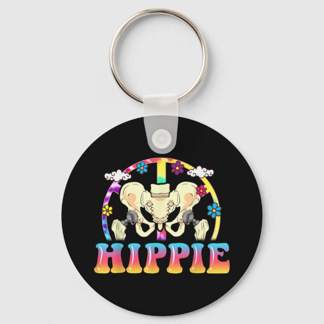 Porte-clés Chirurgie mixte de remplacement de hanche hippie a (Recto)