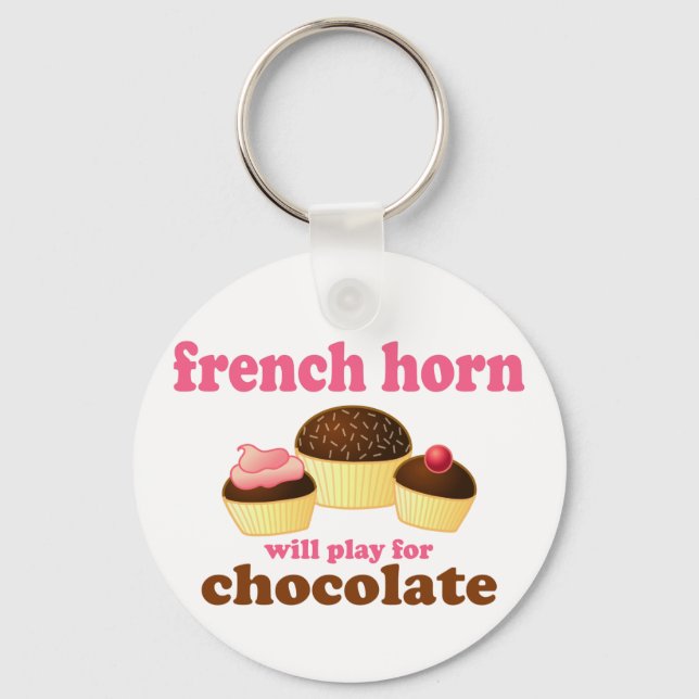 Porte-clés Chocolat Corne française (Recto)