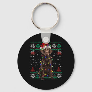 Porte-clés Chocolat Labrador Noël Père Noël laide Sweat Do