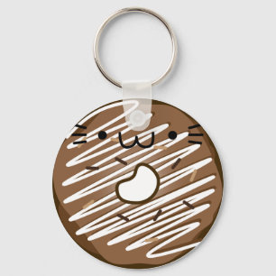 Porte-clés Chocolate Cat Donut Keychain Stretched