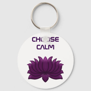 Porte-clés Choisissez Fleur de Lotus Violet Calme 