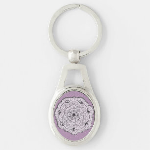 Porte-clés Choisissez Votre Propre Couleur Lacy Crochet Doily