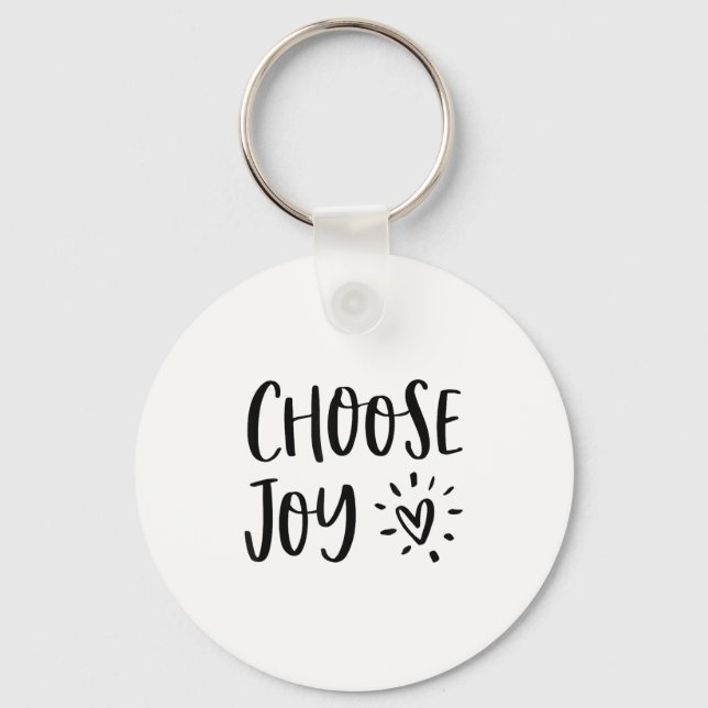 Porte-clés Choose Joy Hapness Heart Insrational Motivational  (Recto)