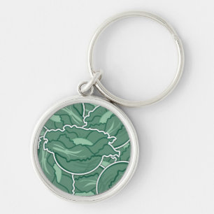 Porte-clés Chou vert funky