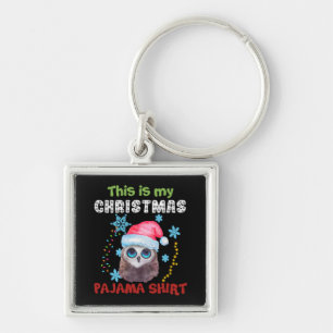Porte-clés Chouette C'Est Ma Chemise De Pyjama De Noël