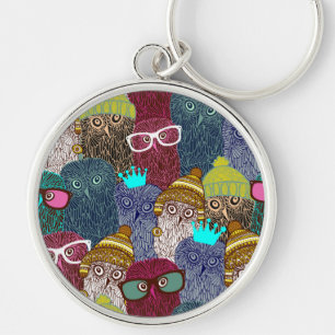 Porte-clés Chouette dans la couronne