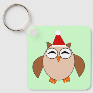 Porte-clés Chouette de Noël sur mesure