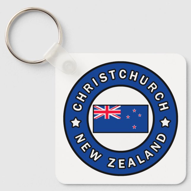 Porte-clés Christchurch Nouvelle-Zélande (Recto)