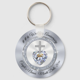 Porte-clés Christian Anniversary Favors for 60th or 10 year