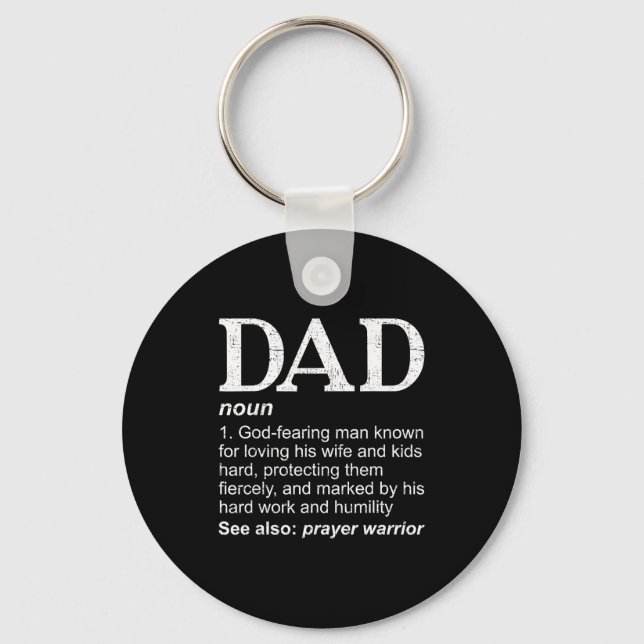 Porte-clés Christian Dad Definition Fathers Day Dad  (Recto)