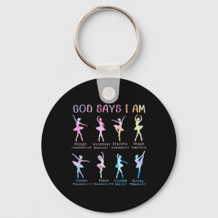 Porte-clés Christian God Dit Que Je Suis Bible Verse Tie Dye