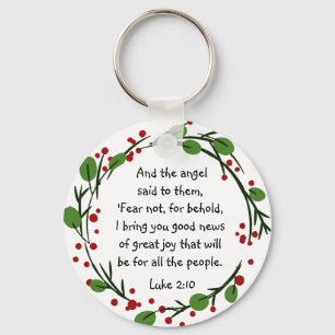 Porte-clés Christian Inspiration Écriture de Noël Keycha