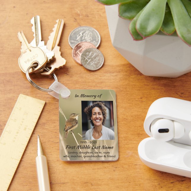 Porte-clés Christian Memorial Photo Bird Garden Nature (Bureau)