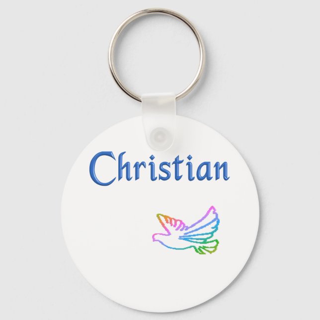 Porte-clés Christian Rainbow Dove (Recto)