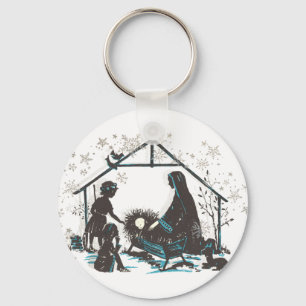 Porte-clés Christian Religieux Bébé Jésus Nativité de Noël