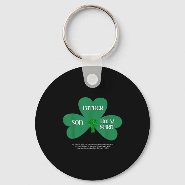 Porte-clés Christian St Patrick's Day Religious Trinity Clove (Recto)