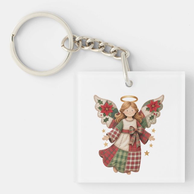 Porte-clés Christmas Angel with Golden Stars (Devant)