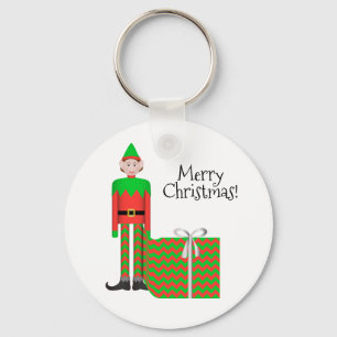 Porte-clés Christmas Elf Keychain - Chevron Gift Package