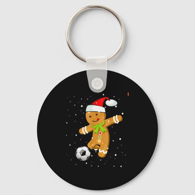 Porte-clés Christmas Football Soccer Gingerbread Player  (Recto)