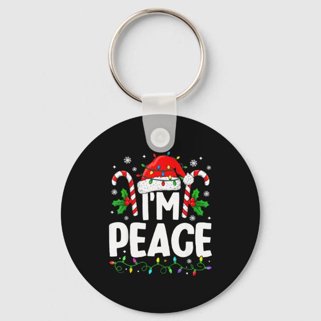 Porte-clés Christmas Funny I Come In Peace Couple Matching Me (Recto)