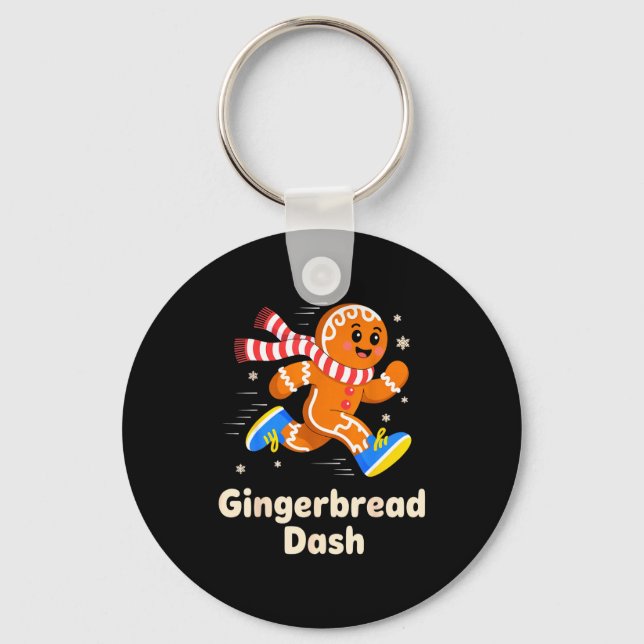 Porte-clés Christmas Gingerbread Dash Running Runner Xmas Mar (Recto)