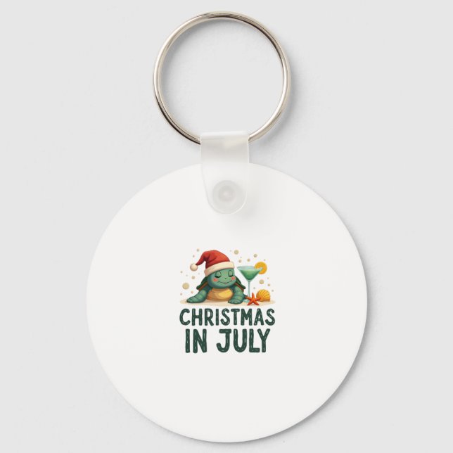 Porte-clés Christmas In July Turtle Summer Xmas Tortoise Wome (Recto)