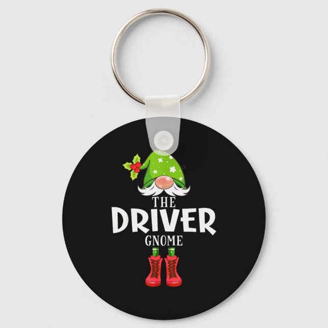 Porte-clés Christmas Matching Family The Driver Gnome  (Recto)