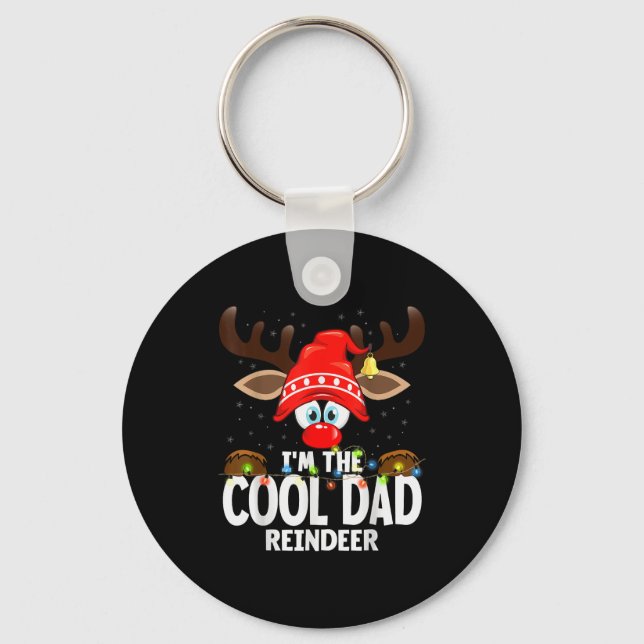 Porte-clés Christmas Matching I'm The Cool Dad Reindeer  (Recto)