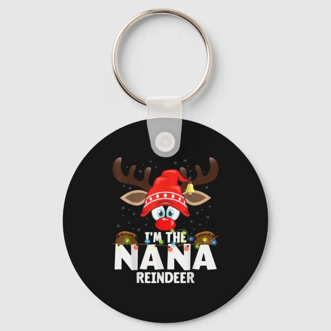 Porte-clés Christmas Matching I'm The Nana Reindeer  (Recto)