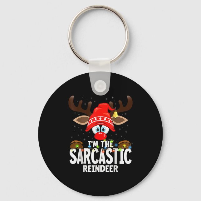 Porte-clés Christmas Matching I'm The Sarcastic Reindeer  (Recto)